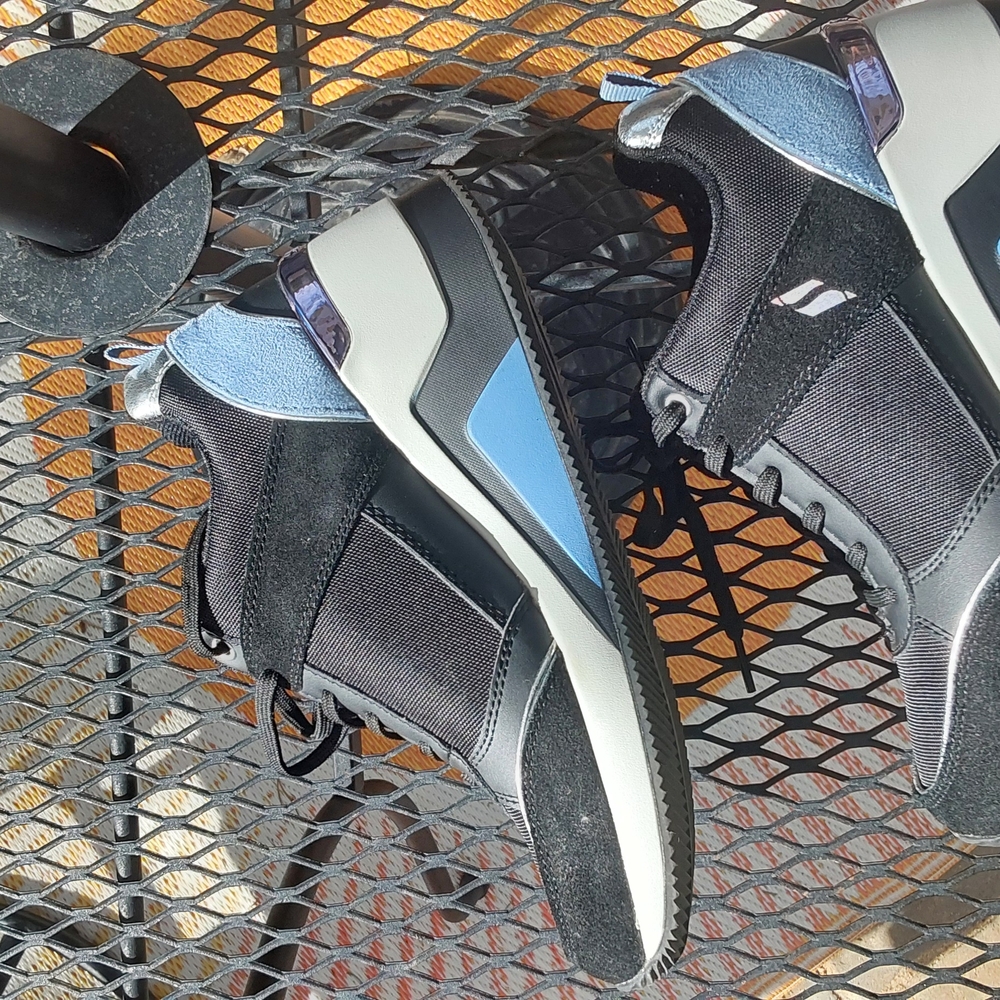 Skechers Black and Blue Sneakers with Modern Design